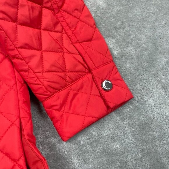 Anne Klein Womens Red Quilted Jacket Button Front Size Small d0453 - Picture 8 of 10
